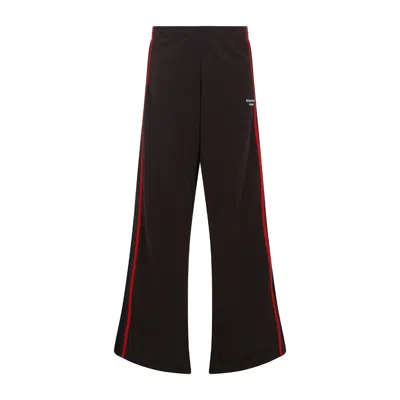 Martine Rose Wide-leg Casual Pants With Contrasting Side Stripes In Black