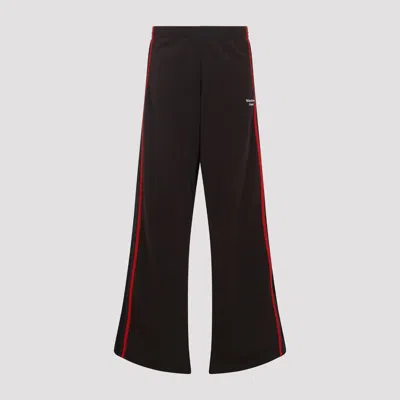 Martine Rose Wide-leg Casual Pants With Contrasting Side Stripes In Black