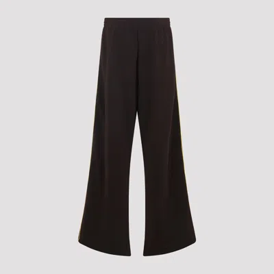 Martine Rose Wide-leg Casual Pants With Contrasting Side Stripes In Black