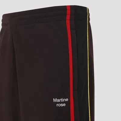 Martine Rose Wide-leg Casual Pants With Contrasting Side Stripes In Black