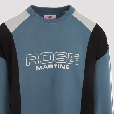 Martine Rose Blue Logo Sweatshirt In Blue