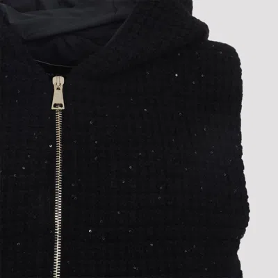 Fabiana Filippi Platinum Vest With Sequins In Black