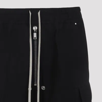 Drkshdw Cargo Belas Black Cargo Pants With Drawstring Waist And Cargo Pockets In Cotton Man In Black