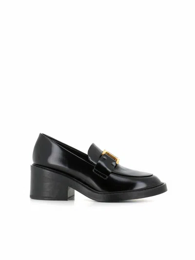 Chloé Marcie Heeled Loafer In Black