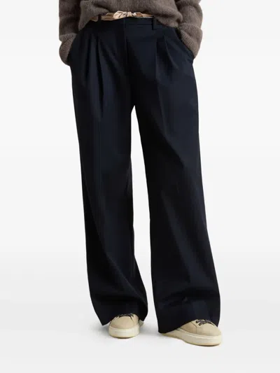 Woolrich Leather Platform Sneakers With Contrast Panel In Neutral