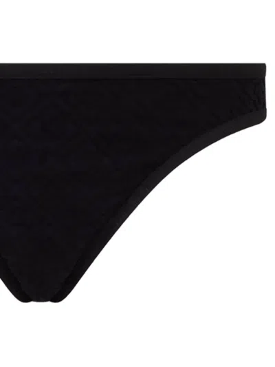 Casablanca Jacquard Terry Bikini Bottom In Black