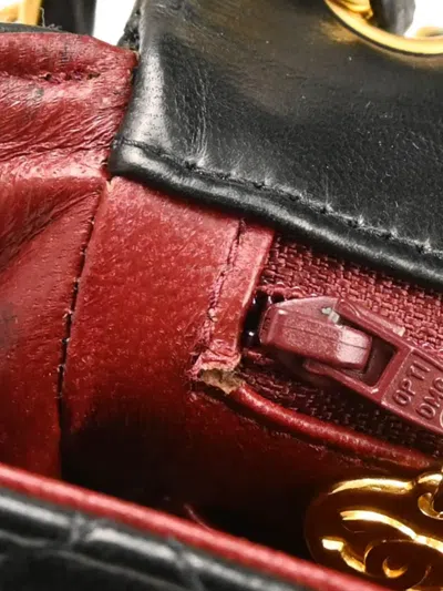 Pre-owned Chanel 1992 Mini Classic Square Flap Bag In Black