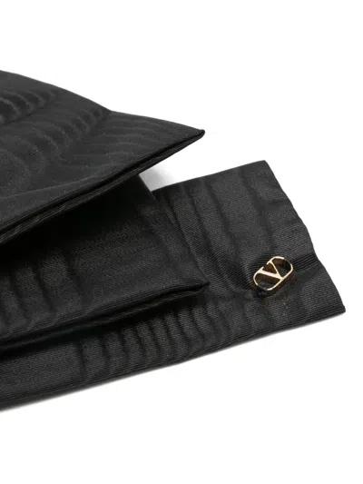 Valentino Garavani Valentino Vlogo Signature Bow Silk Hair Clip In Black