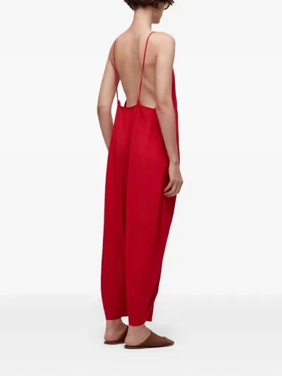 Osklen Open-back Jumpsuit In Red