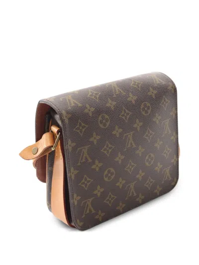Pre-owned Louis Vuitton 1990 Cartesier Mm Shoulder Bag In Brown