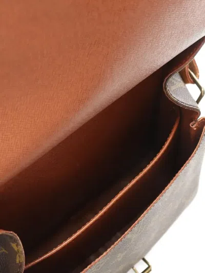 Pre-owned Louis Vuitton 1990 Cartesier Mm Shoulder Bag In Brown