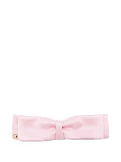 Valentino Bow-shaped Hair Clip In Pink