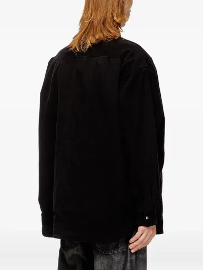 Diesel Bomber Jacket With Embroidered Logo In Black