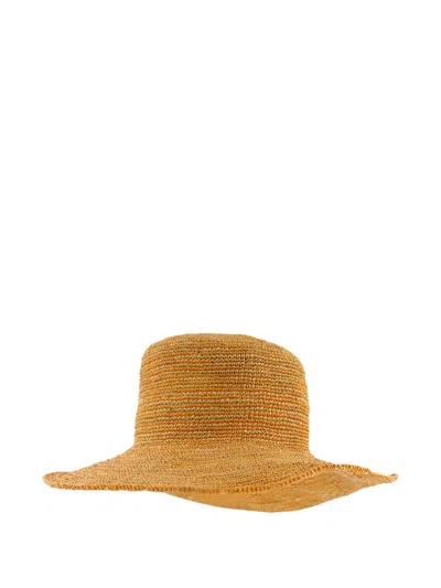 钩编针织金属丝帽檐帽