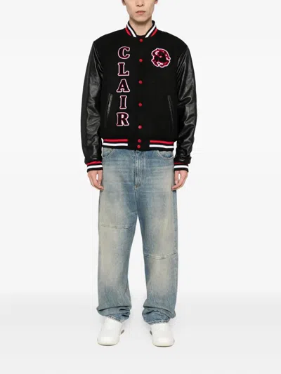 Sinclair Patch-emblem Bomber Jacket In Black