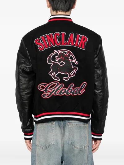 Sinclair Patch-emblem Bomber Jacket In Black