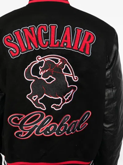 Sinclair Patch-emblem Bomber Jacket In Black