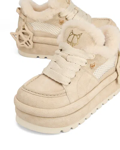 Naked Wolfe Beau Shearling Platform Sneakers