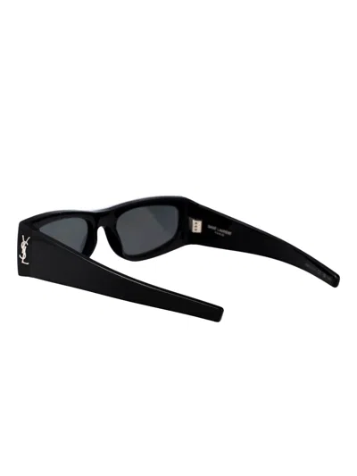 Saint Laurent Rectangle-frame Sunglasses In Black