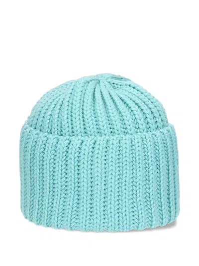 Borsalino Ribbed-knit Beanie Hat In Blue