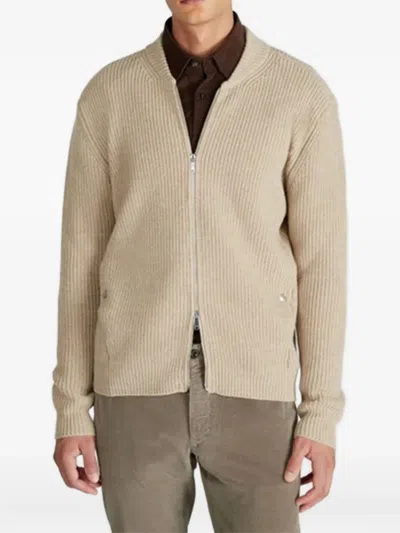 RIBBED ZIP-UP CARDIGAN