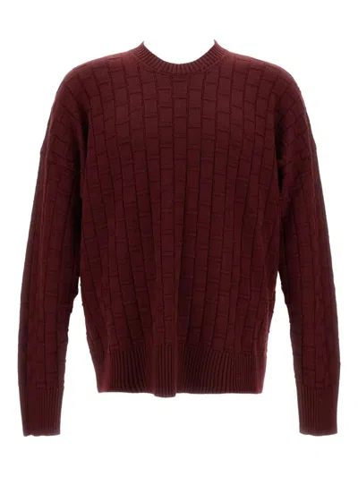 RIBBED CHECKED SWEATER