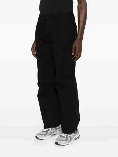 Carhartt Straight Leg Cargo Trousers With Multiple Pockets In Black