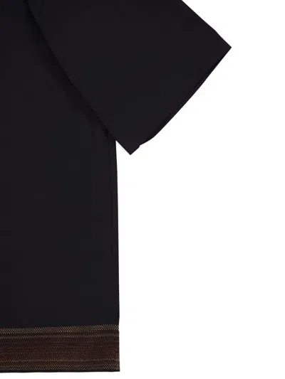 Commas Gradient Zigzag Embroidered Shirt In Black