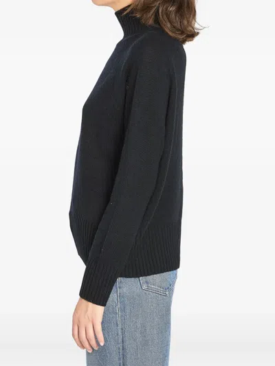 Allude Wool And Cashmere Turtleneck Sweater In Black