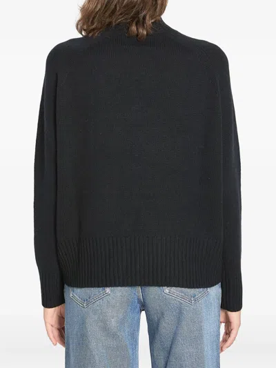 Allude Wool And Cashmere Turtleneck Sweater In Black
