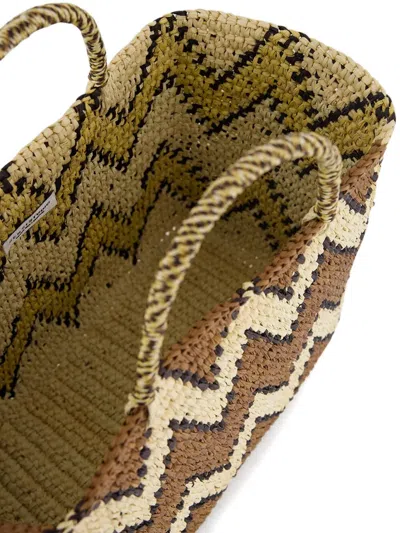 SPLIT PERSONALITY CANASTA 草编手提包