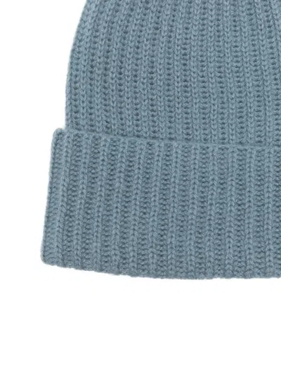 Warm-me Gerippte Beanie Aus Kaschmir In Blue