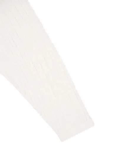 Commas Pointelle Knit Sweater In White