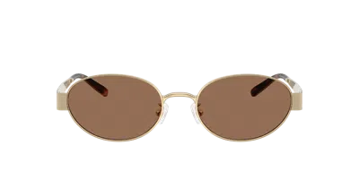 Tory Burch 54mm Oval Sunglasses In Gold