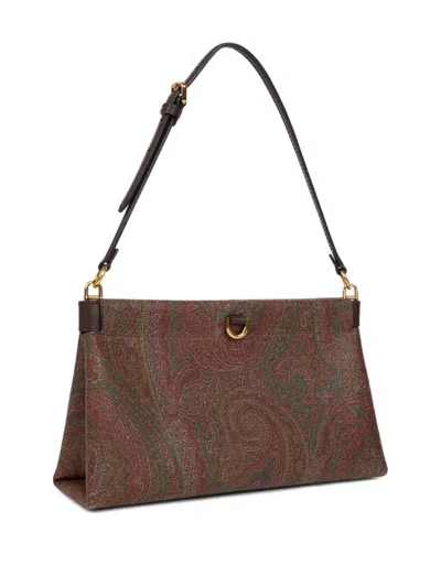 Etro Arnica Mini Shoulder Bag With Paisley Print In Multi