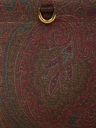 Etro Arnica Mini Shoulder Bag With Paisley Print In Multi