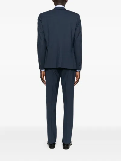Paul Smith Checked-pattern Wool Suit In Blue