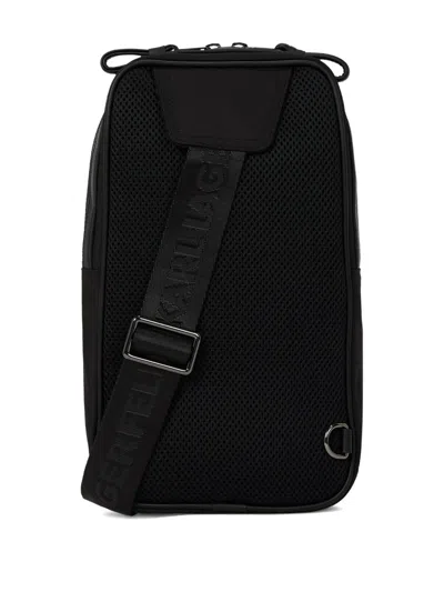 Karl Lagerfeld Kameo Logo-plaque Messenger Bag In Black