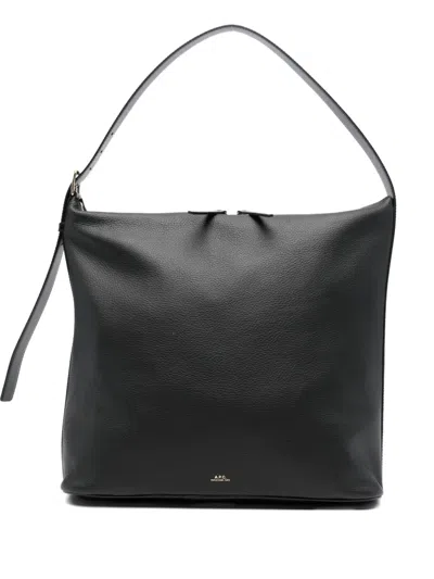 Apc A.p.c. Women Vera Leather Shoulder Bag In Black
