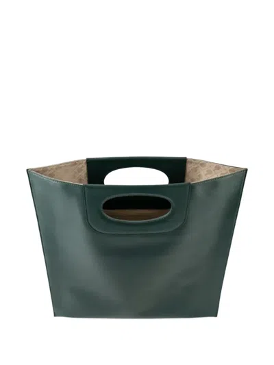 Gherardini Cut-out Handle Handbag In Green