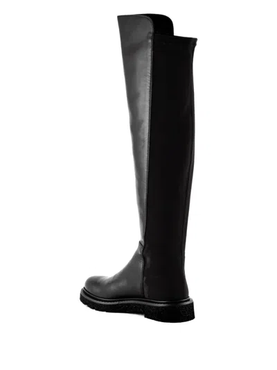 Guglielmo Rotta Elastic-insert Leather Boots In Black