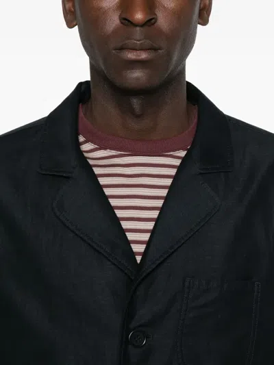 Ymc You Must Create Button-fastening Patch-pocket Blazer In Blue