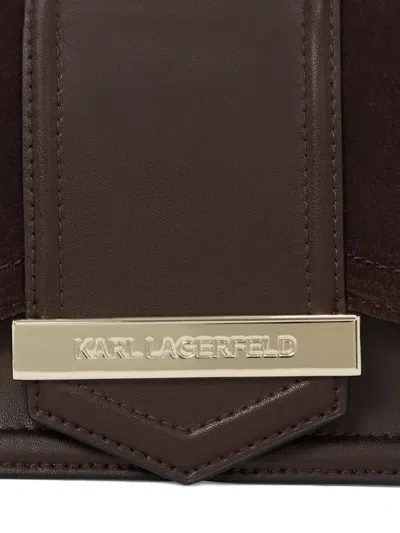 Karl Lagerfeld Small K/nova Crossbody Bag In Brown