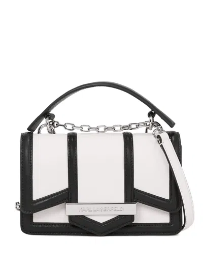 Karl Lagerfeld White Nova Small Crossbody Bag In White