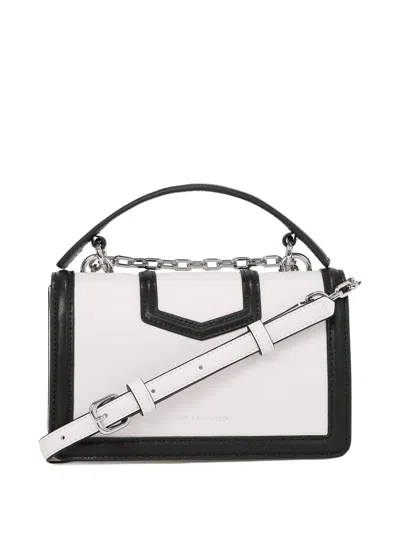 Karl Lagerfeld White Nova Small Crossbody Bag In White