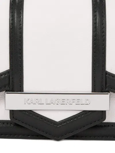 Karl Lagerfeld White Nova Small Crossbody Bag In White