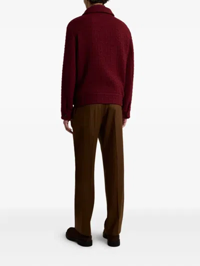 Etro Textured Bomber Jacket In Red