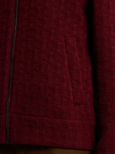 Etro Textured Bomber Jacket In Red