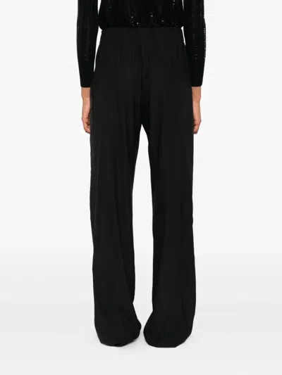 Ermanno Scervino Lace-insert Drawstring Trousers In Black