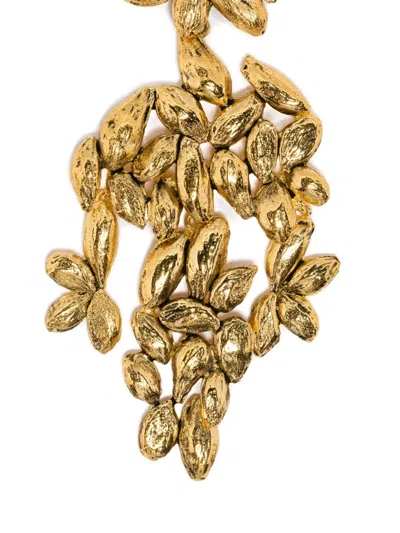 Aurelie Bidermann Difenda Leaf Earrings In Gold